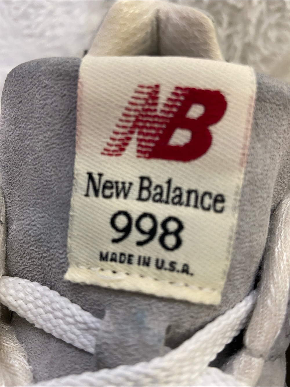 New Balance Gray, White & Black Men's 998 Suede Mesh Low Top Sneakers.Size-11.5 - Picture 10 of 11
